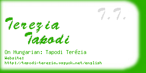 terezia tapodi business card