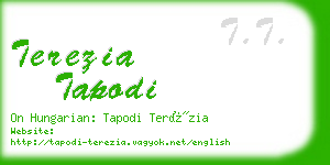 terezia tapodi business card